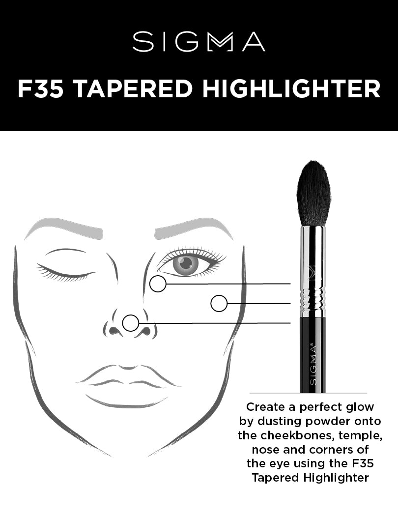 F35 - Tapered Highlighter Brush