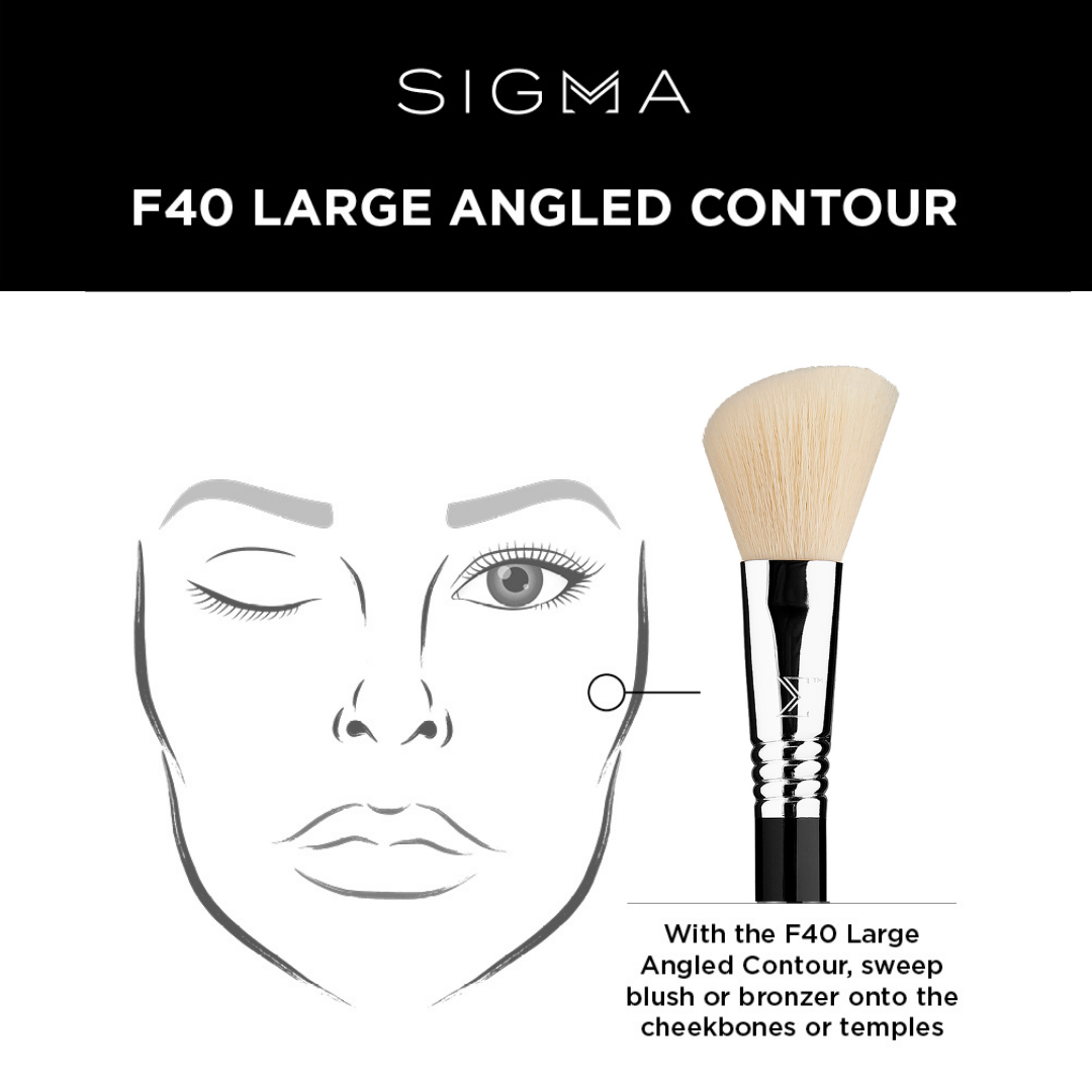 F40 - Large Angled Contour Brush