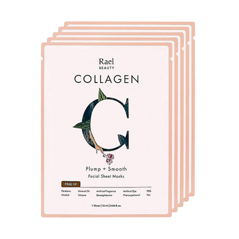Collagen Facial Sheet Masks  -Pack of 5