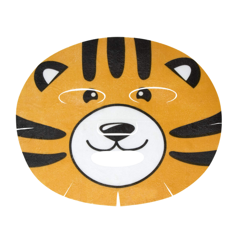 Perk Up, Skin! Animated Tiger Face Mask - Anti-Aging Collagen Essence