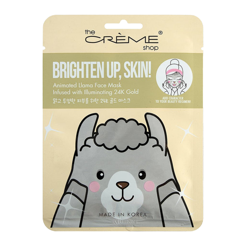 Brighten Up, Skin! Animated Llama Face Mask