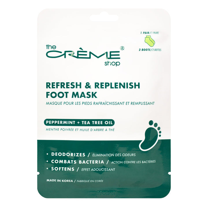 Refresh & Replenish Foot Mask | Peppermint + Tea Tree Oil