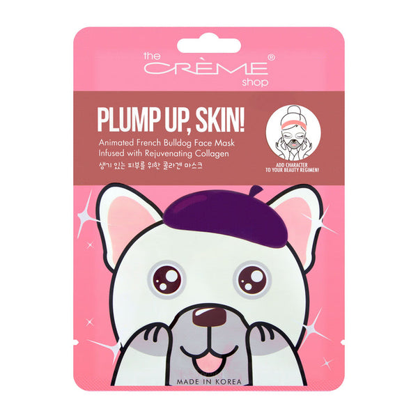 Plump Up, Skin! Animated French Bulldog Mask - Rejuvenating Collagen