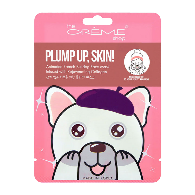 Plump Up, Skin! Animated French Bulldog Mask - Rejuvenating Collagen