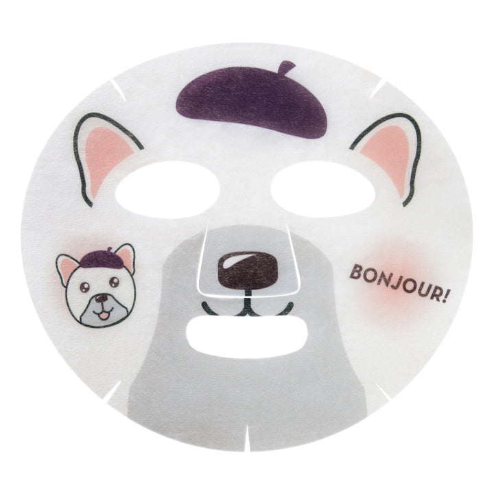 Plump Up, Skin! Animated French Bulldog Mask - Rejuvenating Collagen