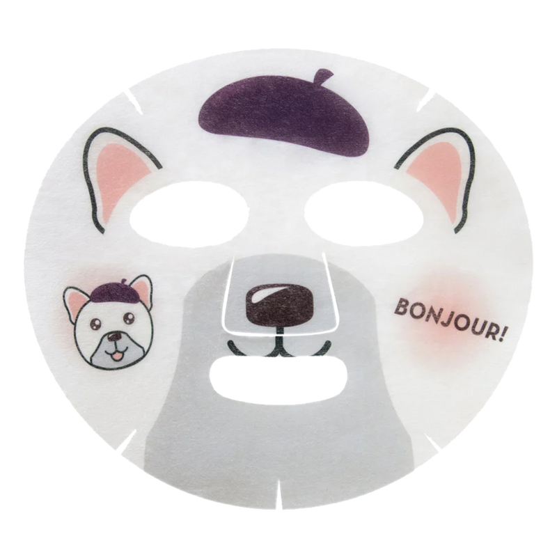 Plump Up, Skin! Animated French Bulldog Mask - Rejuvenating Collagen