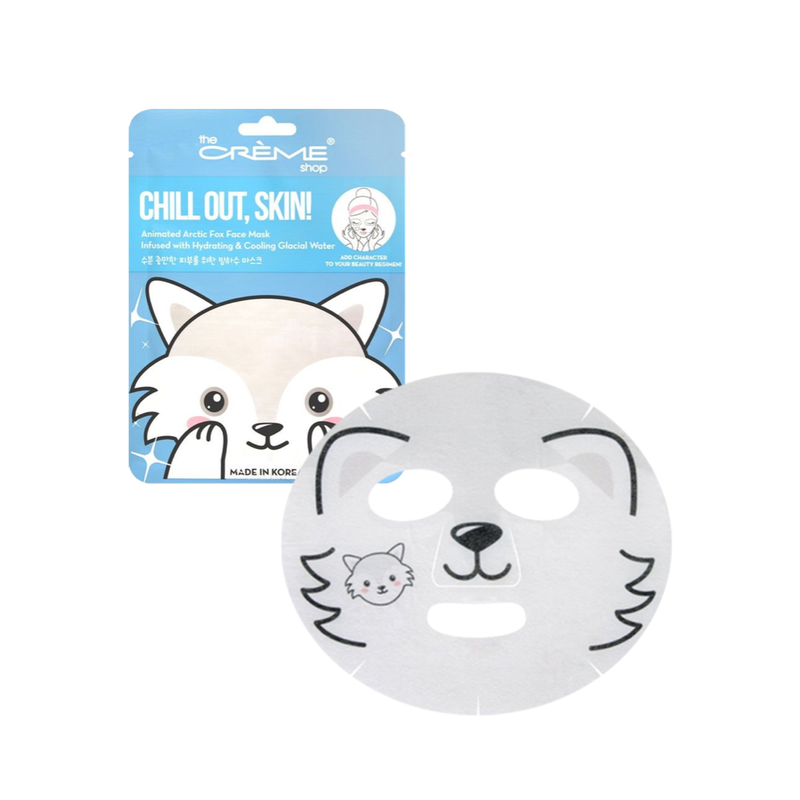 Chill Out, Skin! Animated Arctic Fox Face Mask