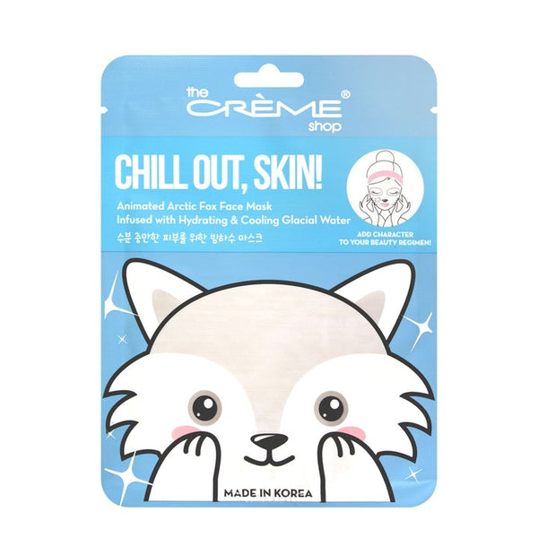 Chill Out, Skin! Animated Arctic Fox Face Mask