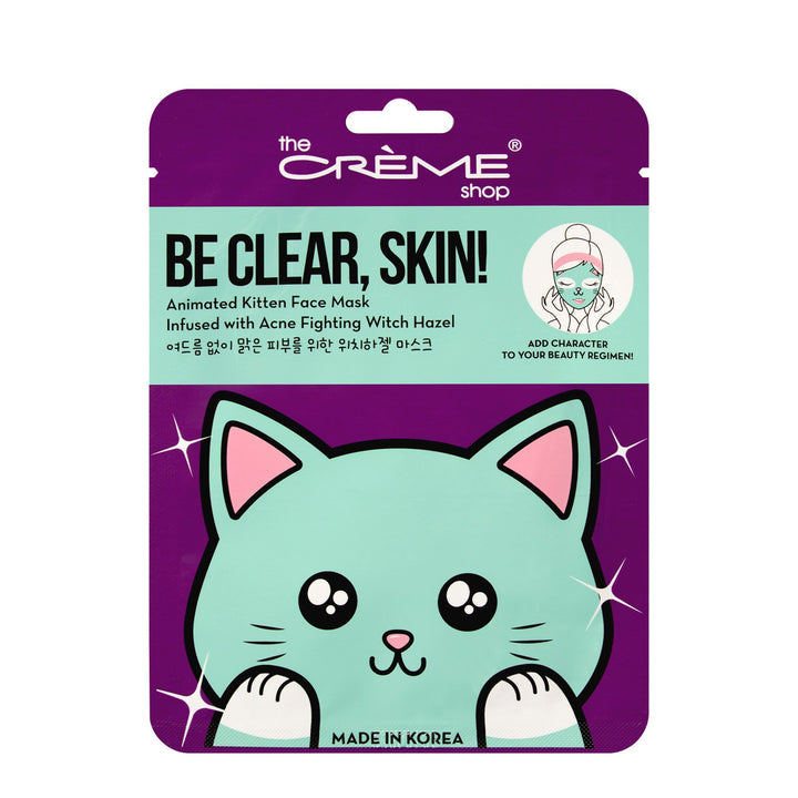 Be Clear, Skin! Animated Kitten Face Mask