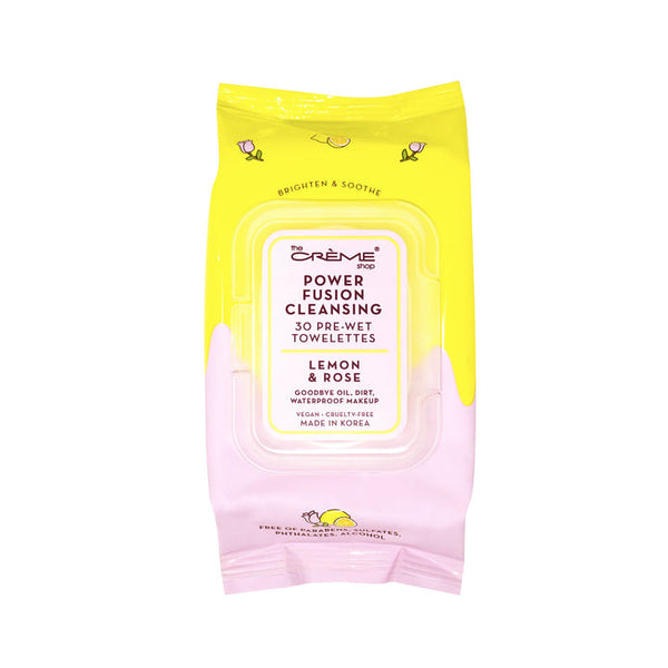 Power Fusion Cleansing Towelettes Lemon + Rose