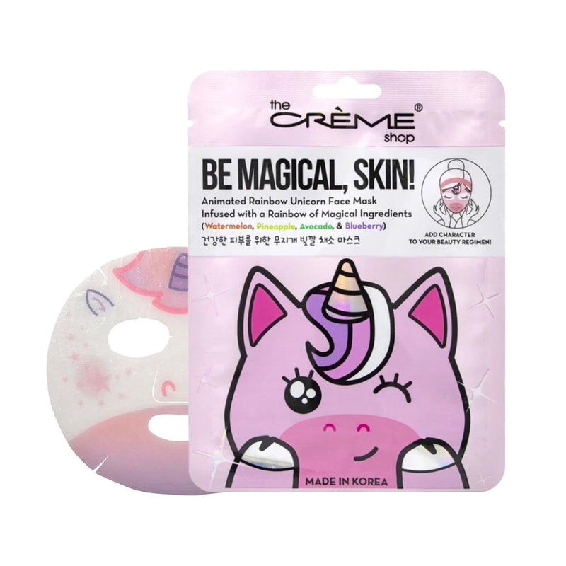 Be Magical, Skin! Animated Rainbow Unicorn Face Mask